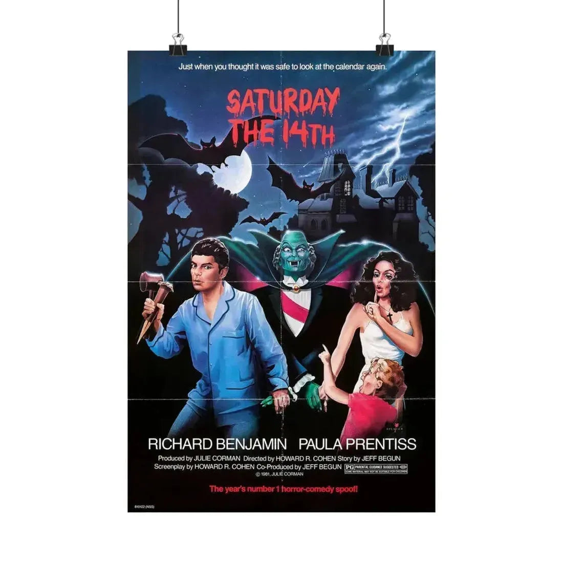 SATURDAY THE 14TH 1981 - Paper Movie Poster 12″ x 18″ Matte - The Sticker Space