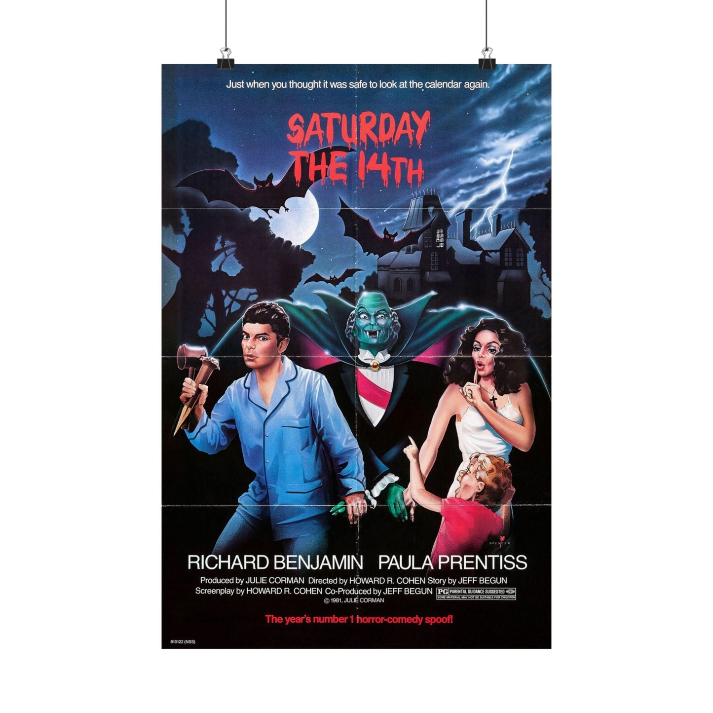 SATURDAY THE 14TH 1981 - Paper Movie Poster-16″ x 24″-The Sticker Space