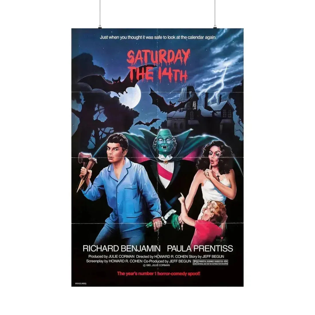 SATURDAY THE 14TH 1981 - Paper Movie Poster 36" x 54" Matte - The Sticker Space