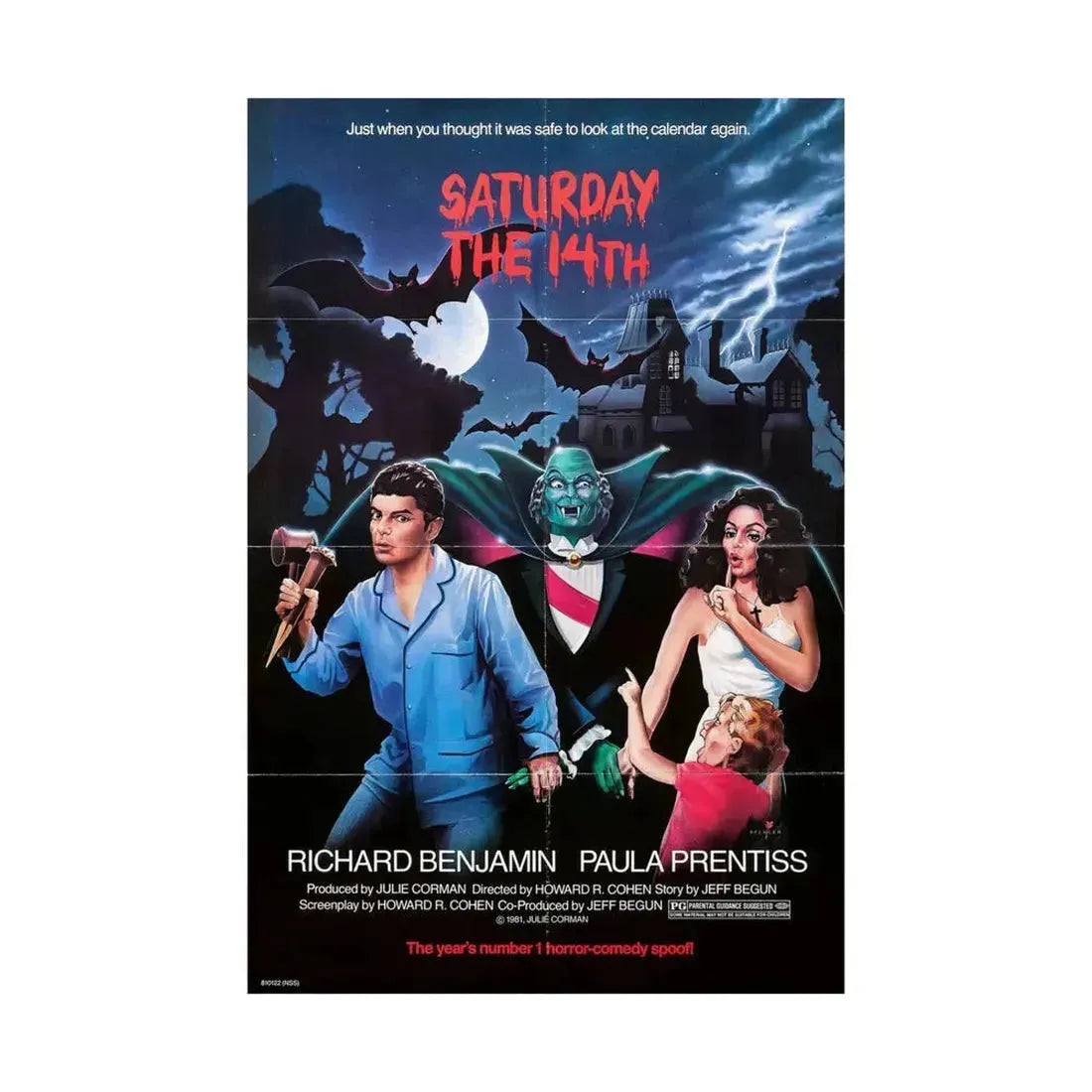 SATURDAY THE 14TH 1981 - Paper Movie Poster - The Sticker Space