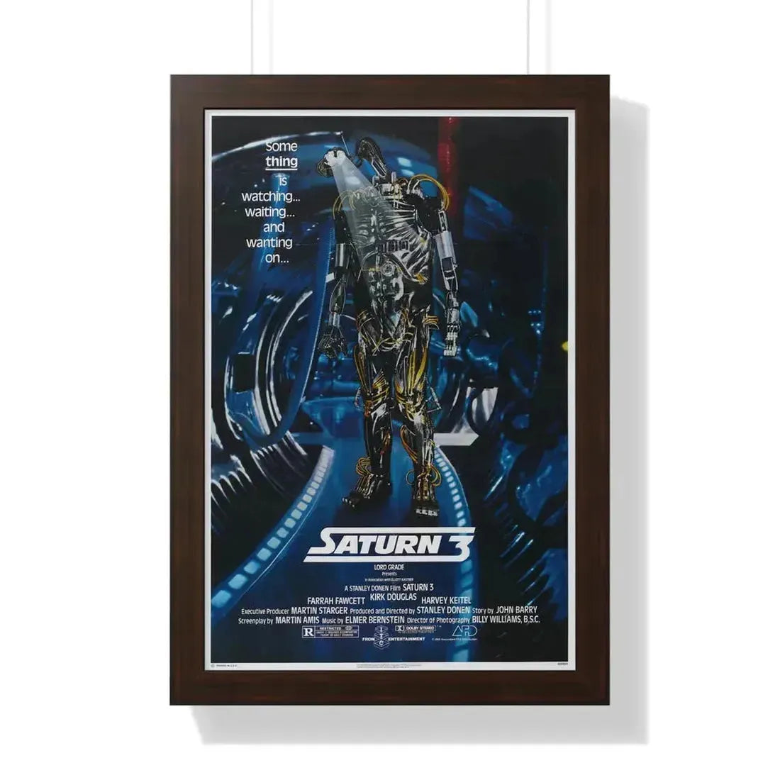SATURN 3 1980 - Framed Movie Poster 16″ x 24″ Walnut - The Sticker Space