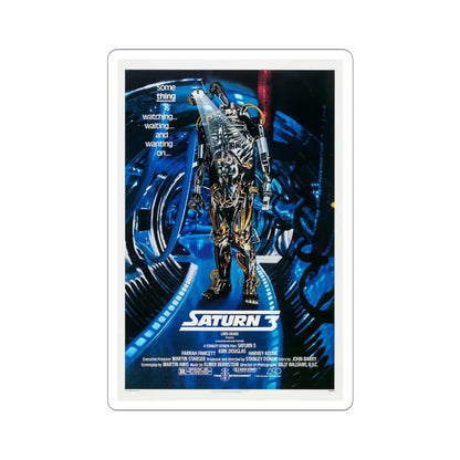 Saturn 3 1980 Movie Poster - STICKER Vinyl Kiss-Cut Decal 3 Inch White - The Sticker Space