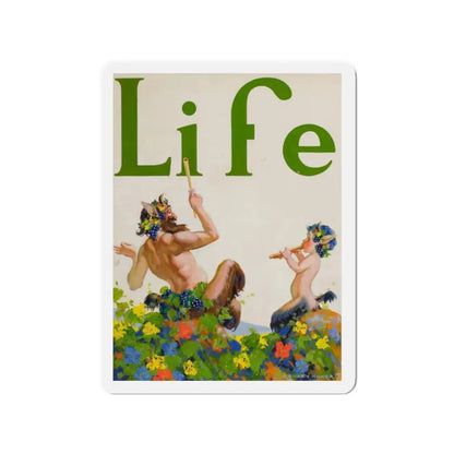 Satyr and Pan, Life Magazine cover (Magazine Illustration) Refrigerator Magnet - The Sticker Space
