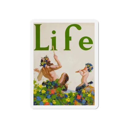 Satyr and Pan, Life Magazine cover (Magazine Illustration) Refrigerator Magnet - The Sticker Space