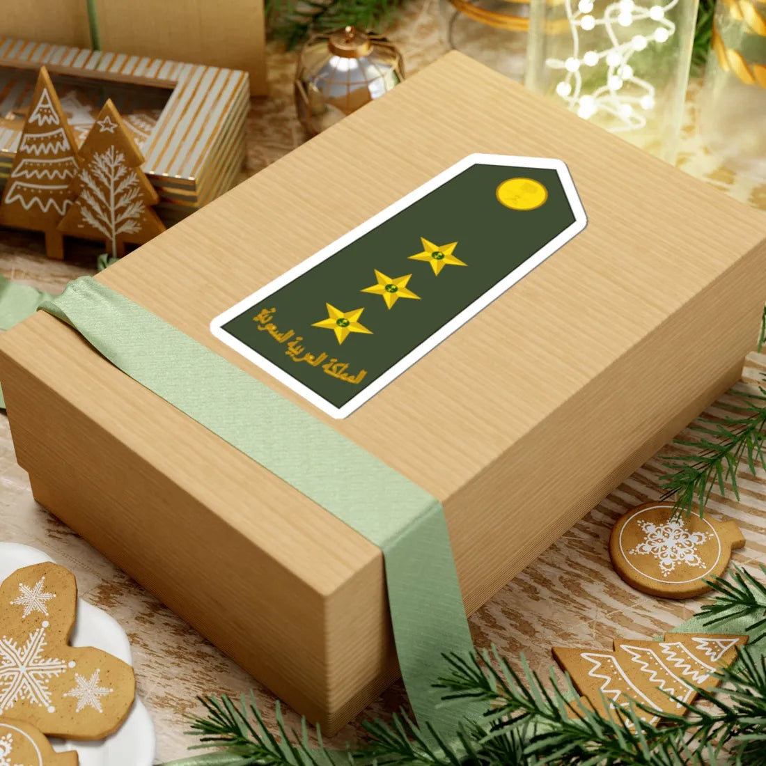 Saudi Arabia Army OF 2 (Saudi Arabia) (Military Rank) STICKER Vinyl Kiss-Cut Decal - The Sticker Space