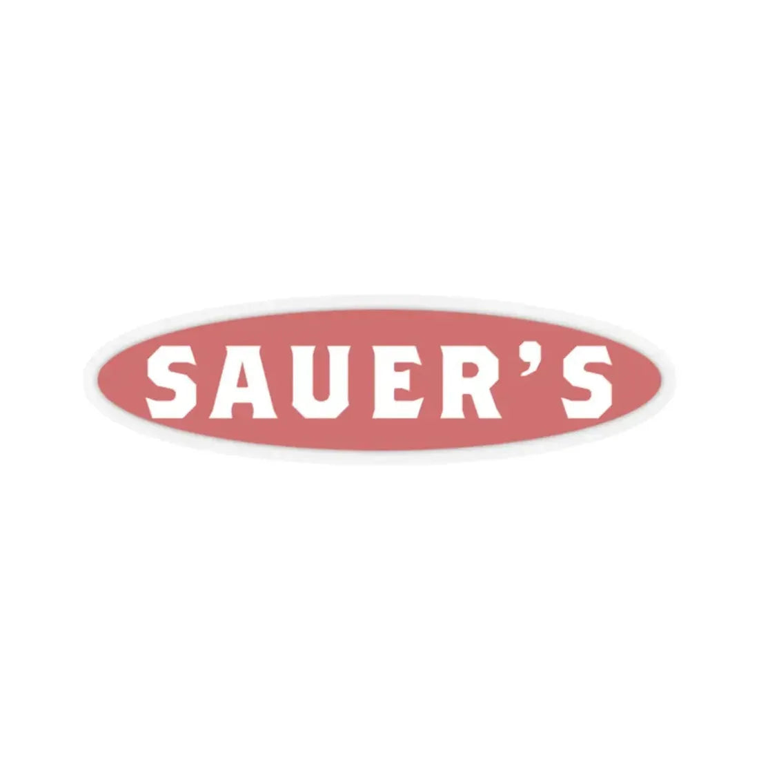 Sauer's (Logo) STICKER Vinyl Kiss-Cut Decal 2 Inch Transparent - The Sticker Space