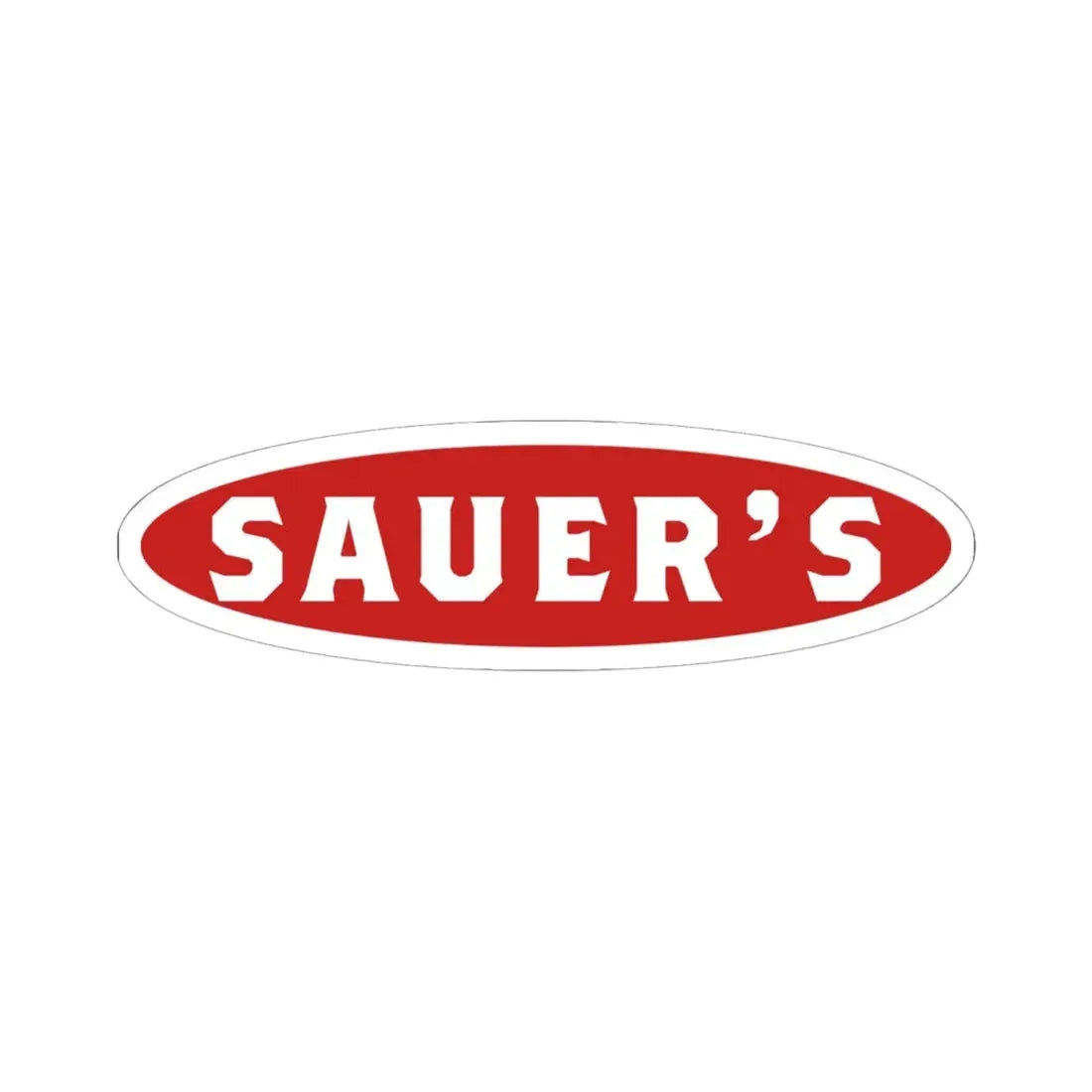 Sauer's (Logo) STICKER Vinyl Kiss-Cut Decal 6 Inch White - The Sticker Space
