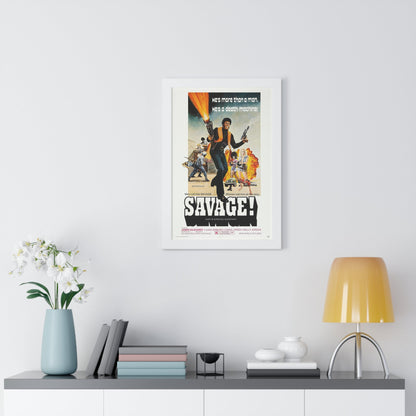 SAVAGE 1973 - Framed Movie Poster-The Sticker Space