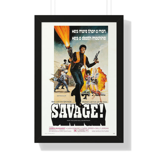 SAVAGE 1973 - Framed Movie Poster-16″ x 24″-The Sticker Space