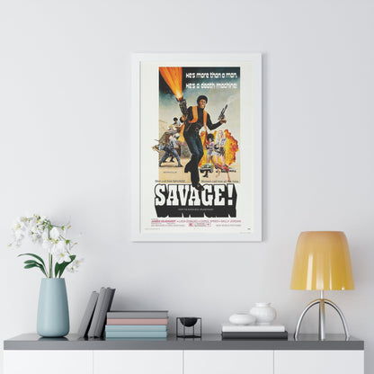 SAVAGE 1973 - Framed Movie Poster-The Sticker Space