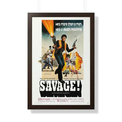 SAVAGE 1973 - Framed Movie Poster 20" x 30" Walnut - The Sticker Space
