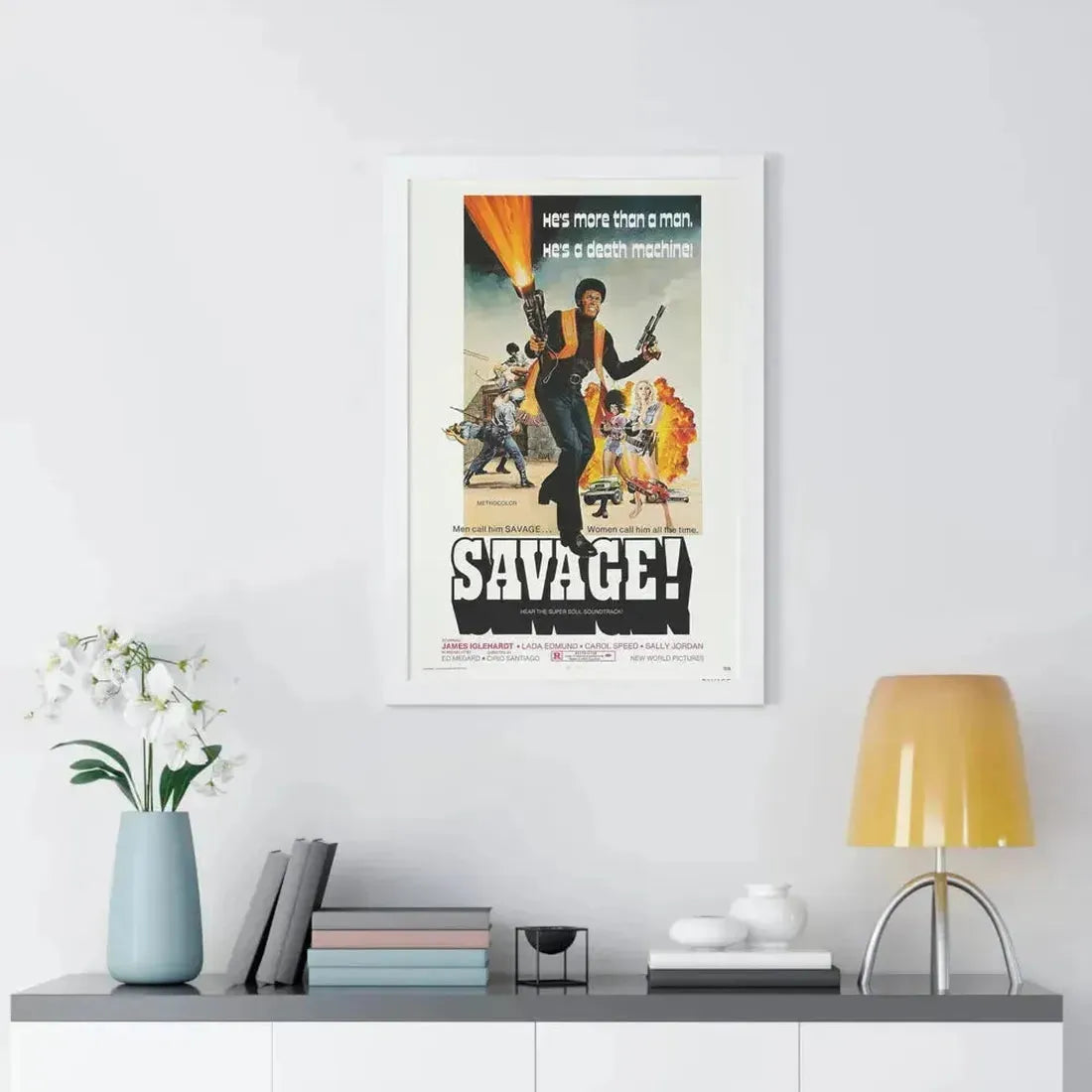 SAVAGE 1973 - Framed Movie Poster - The Sticker Space