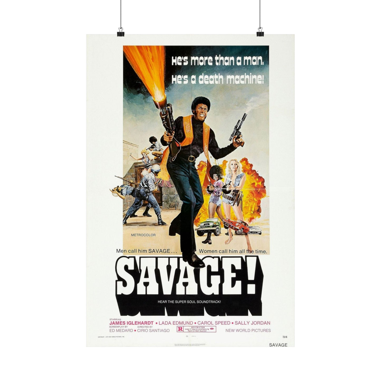 SAVAGE 1973 - Paper Movie Poster-20″ x 30″-The Sticker Space