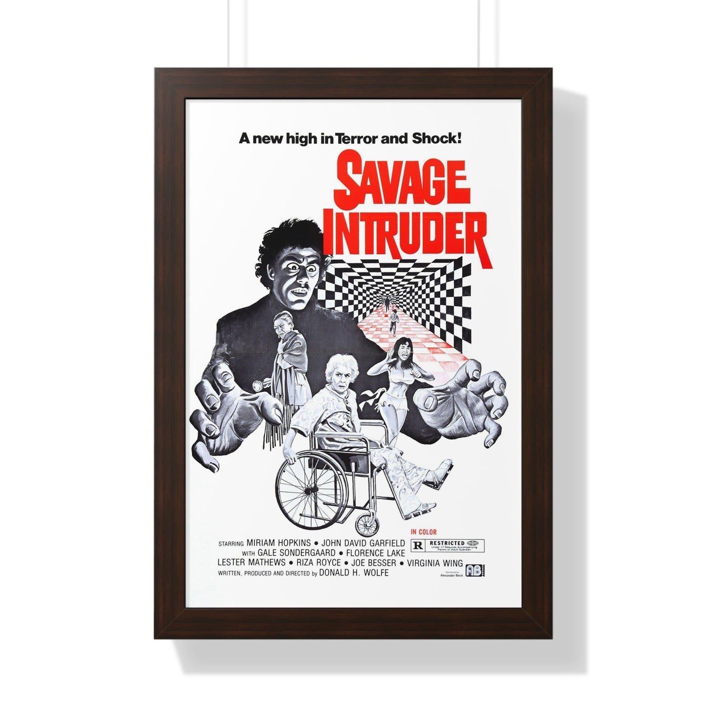 SAVAGE INTRUDER 1970 - Framed Movie Poster-16″ x 24″-The Sticker Space