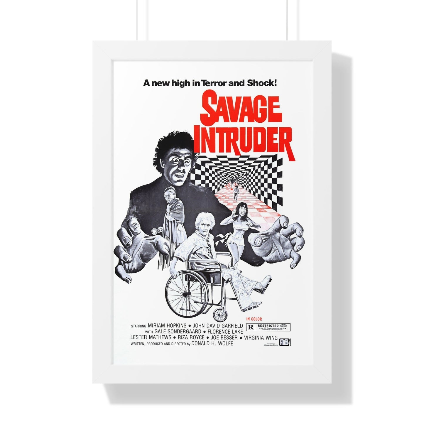 SAVAGE INTRUDER 1970 - Framed Movie Poster-16″ x 24″-The Sticker Space