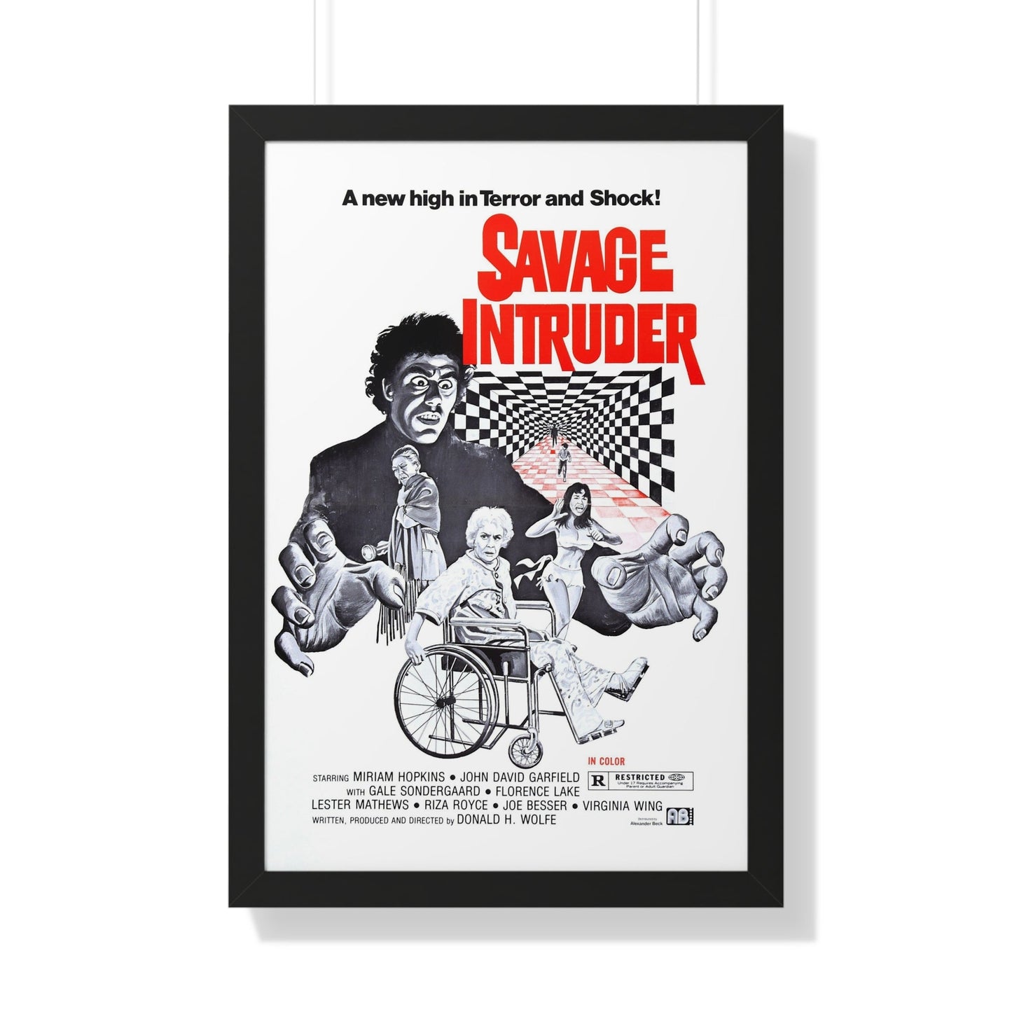 SAVAGE INTRUDER 1970 - Framed Movie Poster-20" x 30"-The Sticker Space