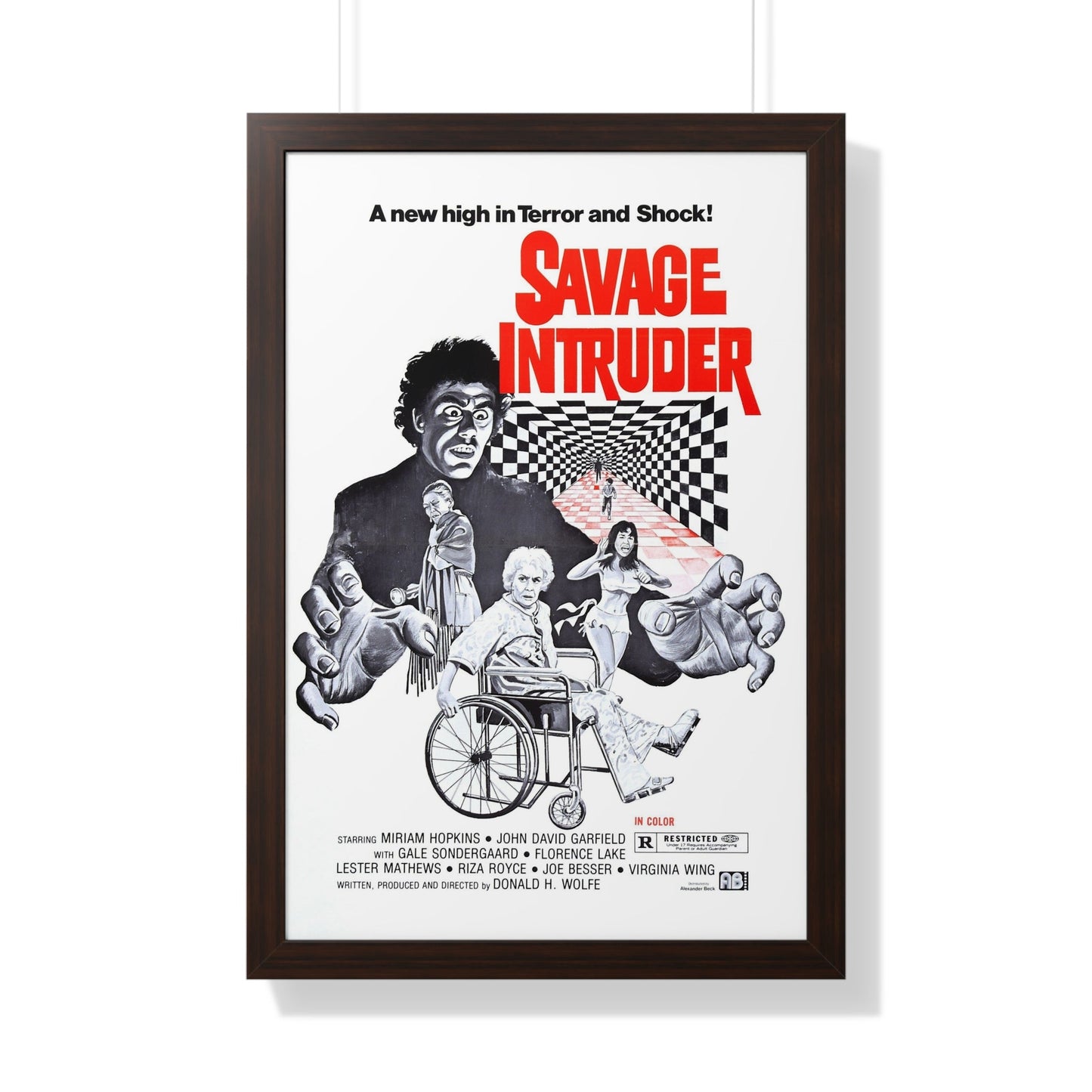 SAVAGE INTRUDER 1970 - Framed Movie Poster-20" x 30"-The Sticker Space