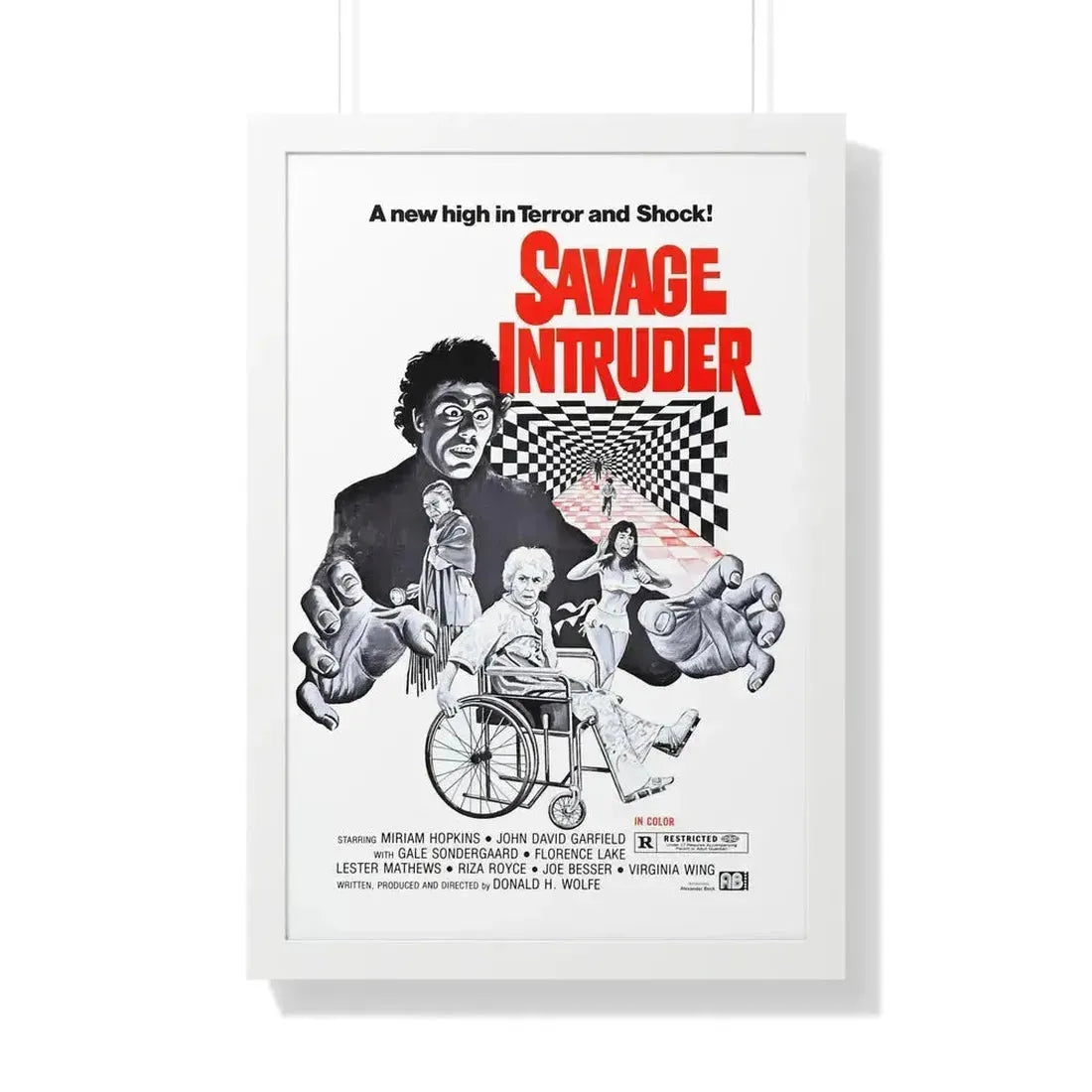 SAVAGE INTRUDER 1970 - Framed Movie Poster 20" x 30" White - The Sticker Space