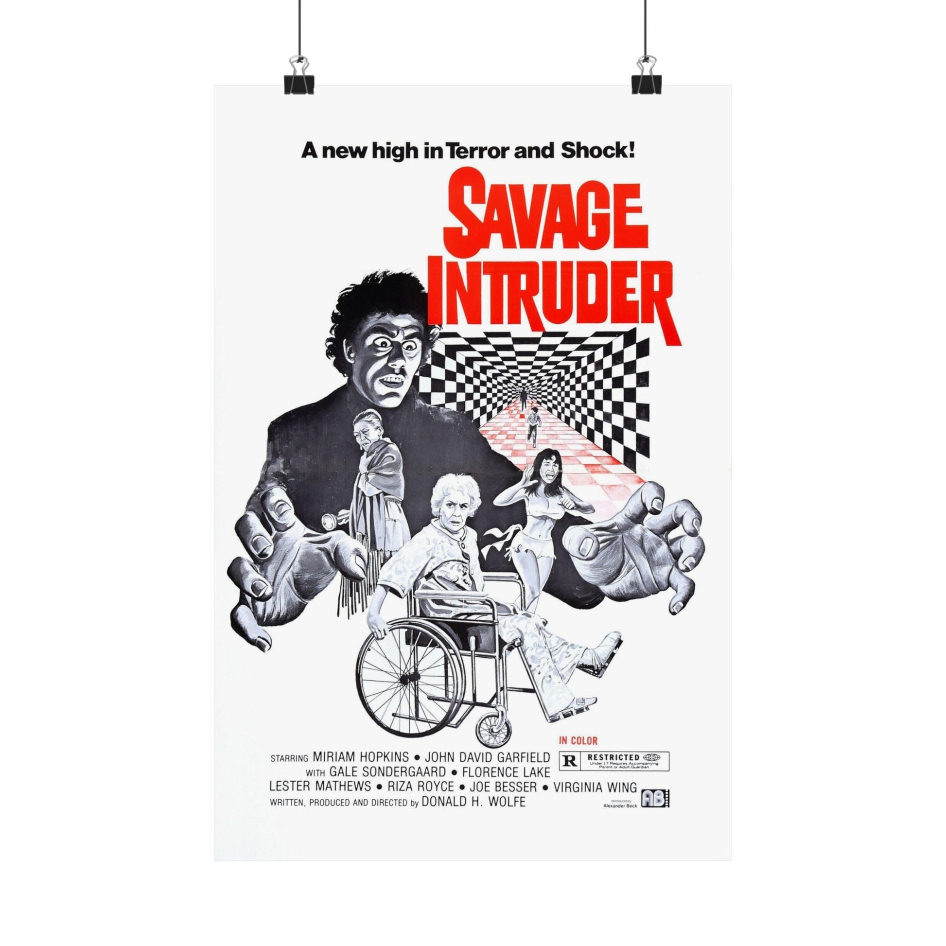 SAVAGE INTRUDER 1970 - Paper Movie Poster-12″ x 18″-The Sticker Space