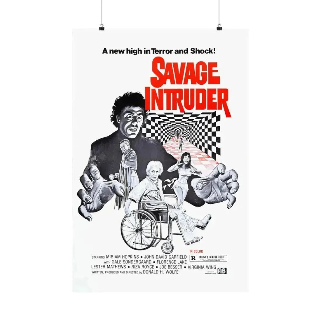 SAVAGE INTRUDER 1970 - Paper Movie Poster 24″ x 36″ Matte - The Sticker Space