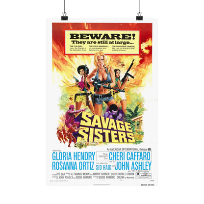 SAVAGE SISTERS 1974 - Paper Movie Poster-12″ x 18″-The Sticker Space