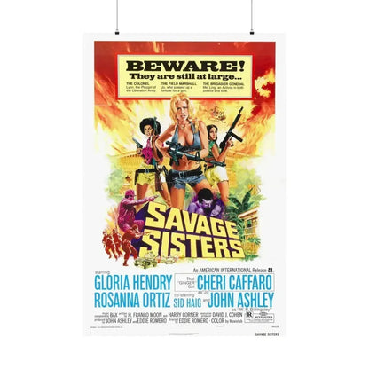 SAVAGE SISTERS 1974 - Paper Movie Poster 36" x 54" Matte - The Sticker Space