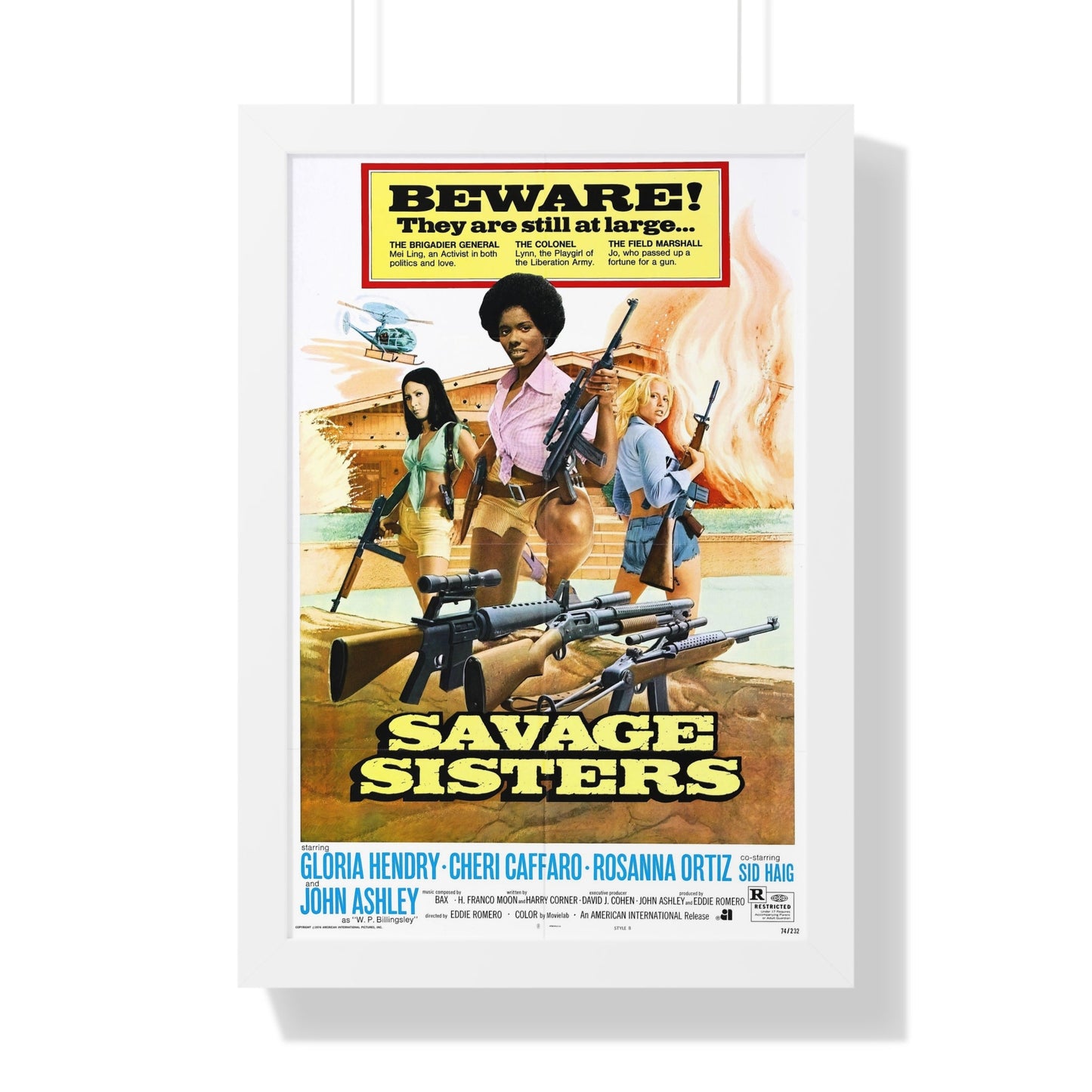 SAVAGE SISTERS (2) 1974 - Framed Movie Poster-16″ x 24″-The Sticker Space