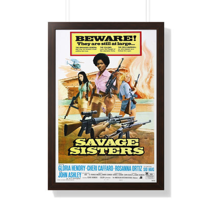 SAVAGE SISTERS (2) 1974 - Framed Movie Poster-20" x 30"-The Sticker Space