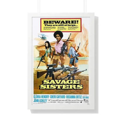 SAVAGE SISTERS (2) 1974 - Framed Movie Poster 20" x 30" White - The Sticker Space