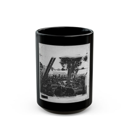 Savage Station, Va. Field Hospital After The Battle Of June 27 (U.S. Civil War) Black Coffee Mug-15oz-The Sticker Space