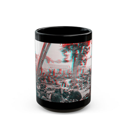 Savage Station, Va. Union Field Hospital After The Battle Of June 27, During The Civil War (U.S. Civil War) Black Coffee Mug-15oz-The Sticker Space