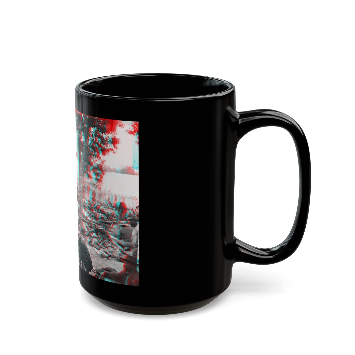 Savage Station, Va. Union Field Hospital After The Battle Of June 27, During The Civil War (U.S. Civil War) Black Coffee Mug-The Sticker Space