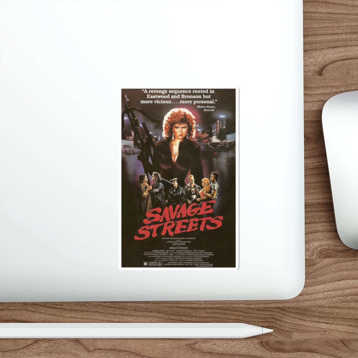 SAVAGE STREETS (2) 1984 Movie Poster STICKER Vinyl Die-Cut Decal-The Sticker Space
