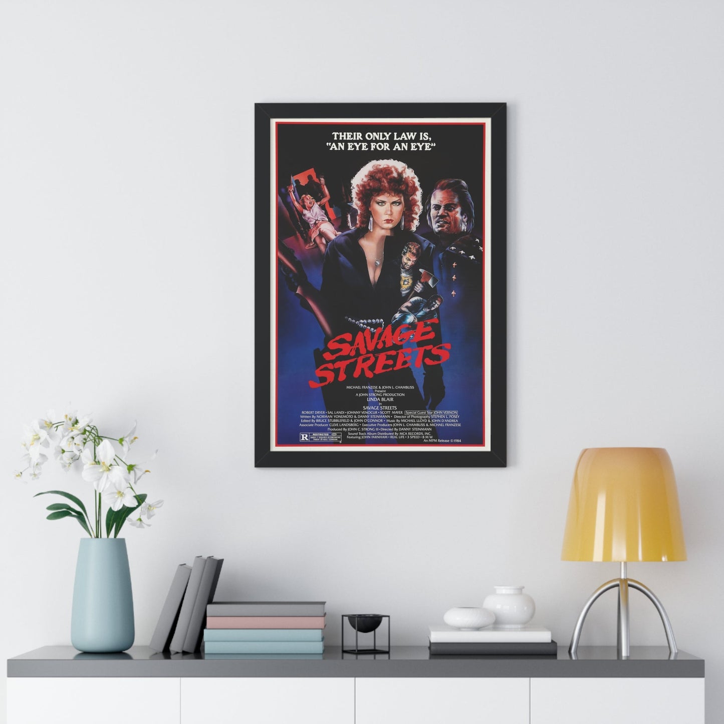 SAVAGE STREETS (3) 1984 - Framed Movie Poster-The Sticker Space