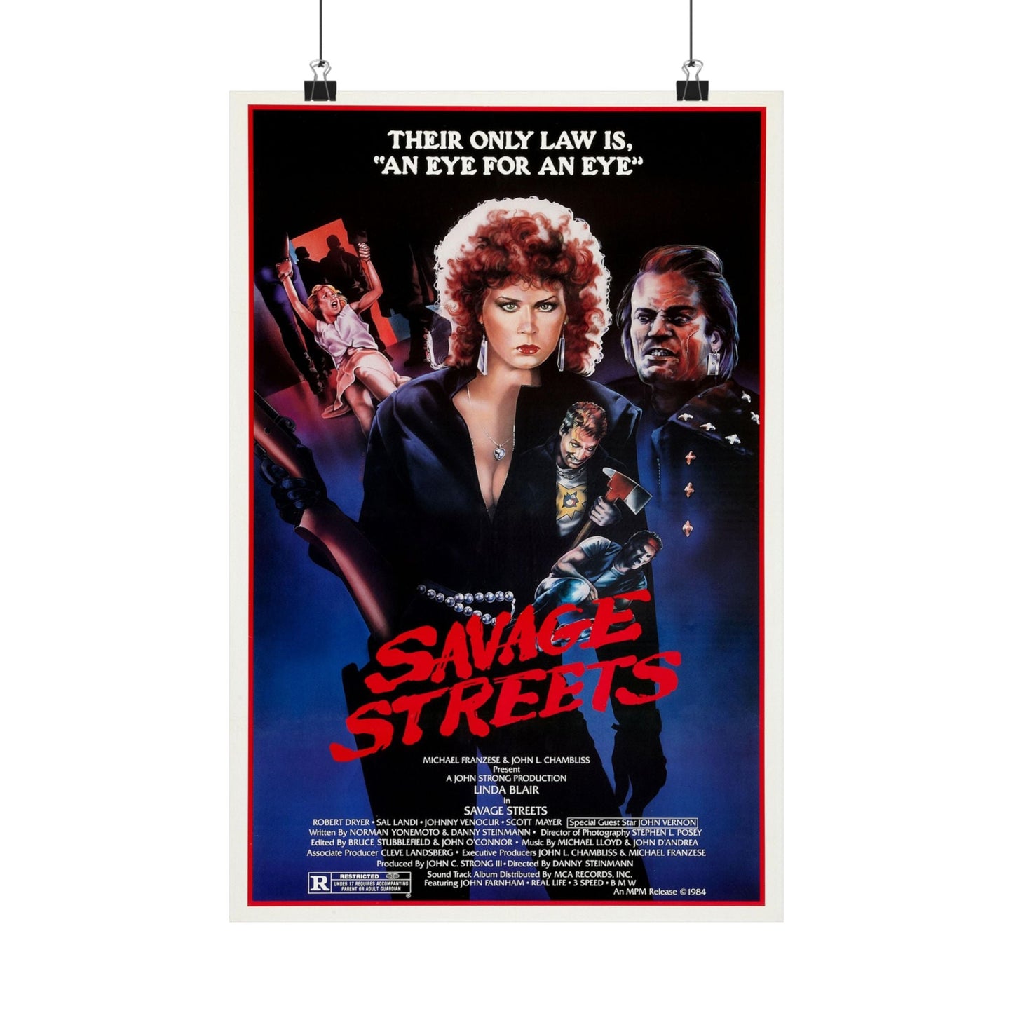 SAVAGE STREETS (3) 1984 - Paper Movie Poster-12″ x 18″-The Sticker Space