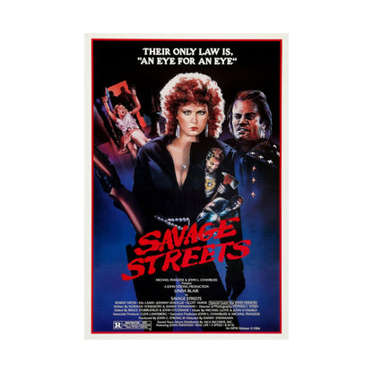 SAVAGE STREETS (3) 1984 - Paper Movie Poster-The Sticker Space