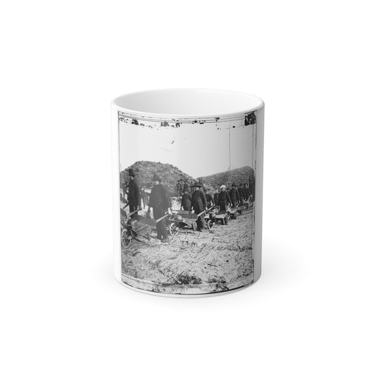 Savannah, Ga., Vicinity. Sherman's Troops Removing Ammunition From Fort Mcallister in Wheelbarrows (U.S. Civil War) Color Morphing Mug 11oz-11oz-The Sticker Space