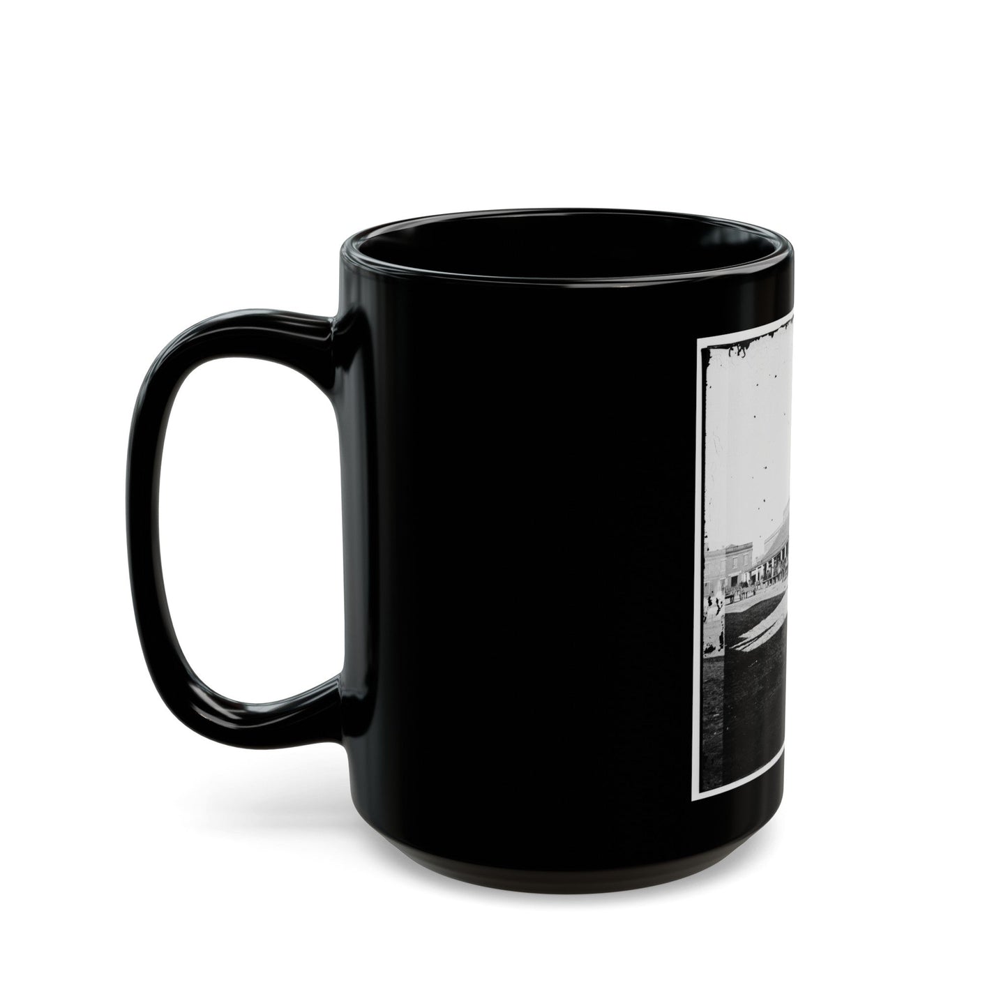 Savannah, Georgia (Vicinity). Market Place (U.S. Civil War) Black Coffee Mug-The Sticker Space