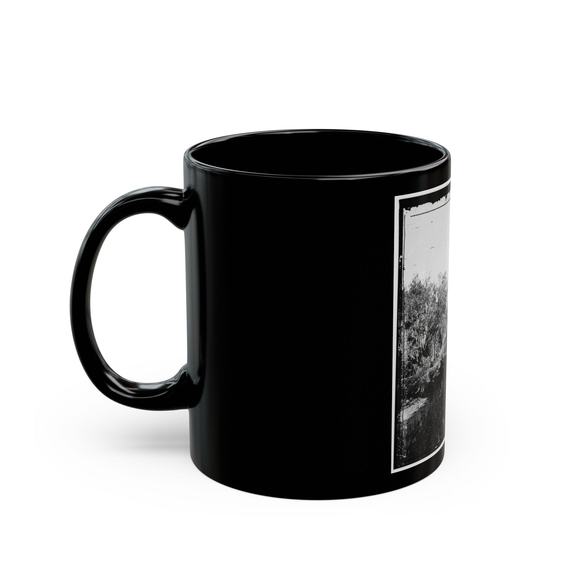 Savannah, Georgia. Bridge Over Stream (U.S. Civil War) Black Coffee Mug-The Sticker Space