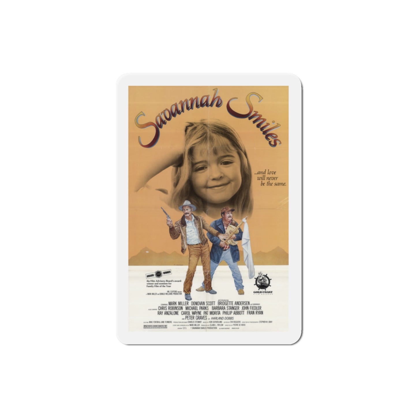 Savannah Smiles 1982 Movie Poster Die-Cut Magnet-2" x 2"-The Sticker Space