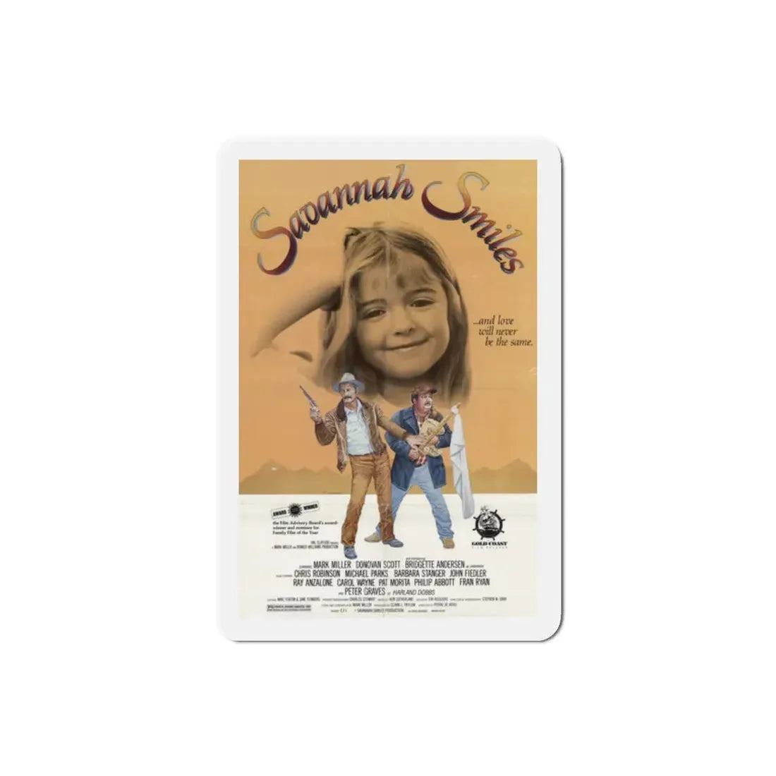 Savannah Smiles 1982 Movie Poster Refrigerator Magnet 2 Inch - The Sticker Space