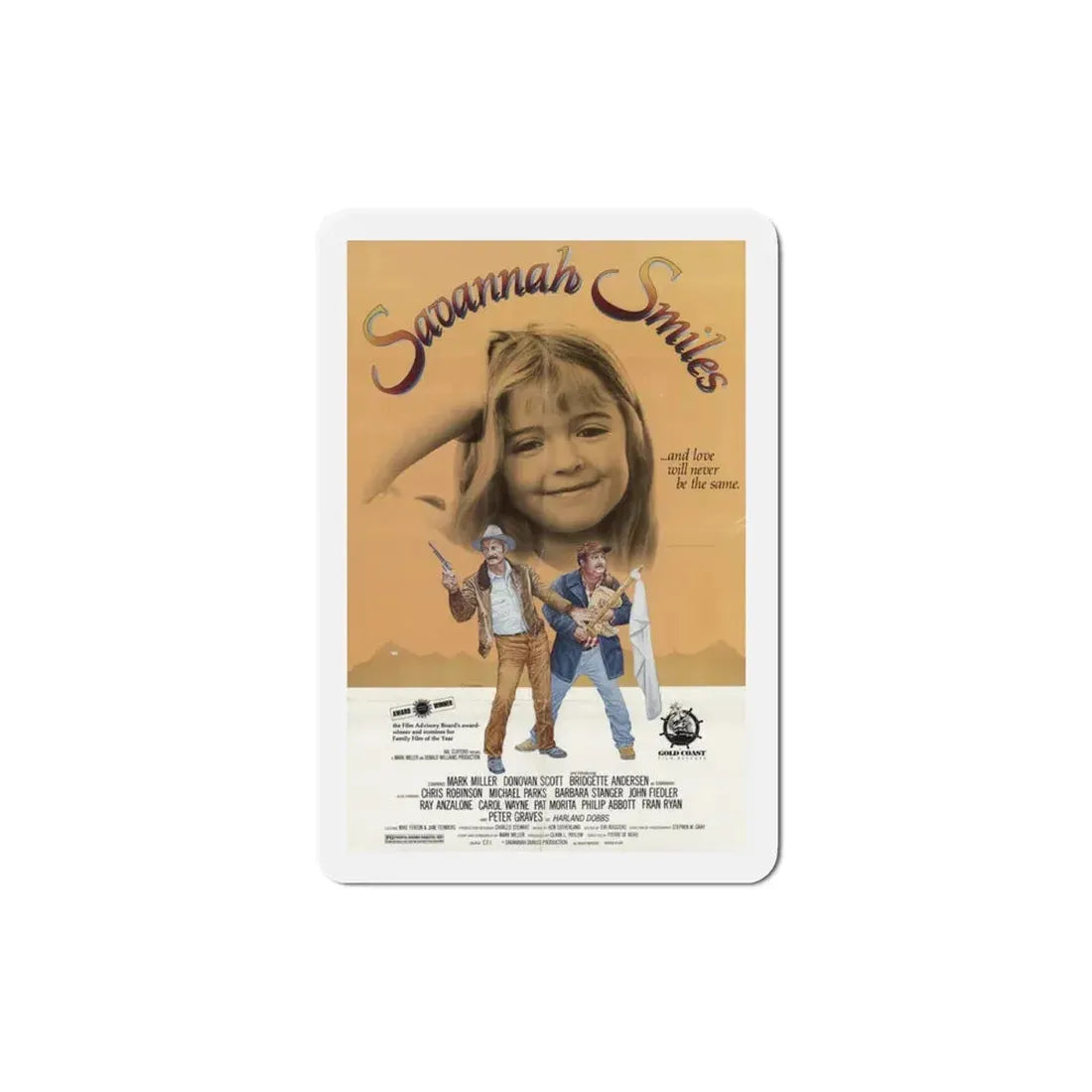 Savannah Smiles 1982 Movie Poster Refrigerator Magnet 3 Inch - The Sticker Space