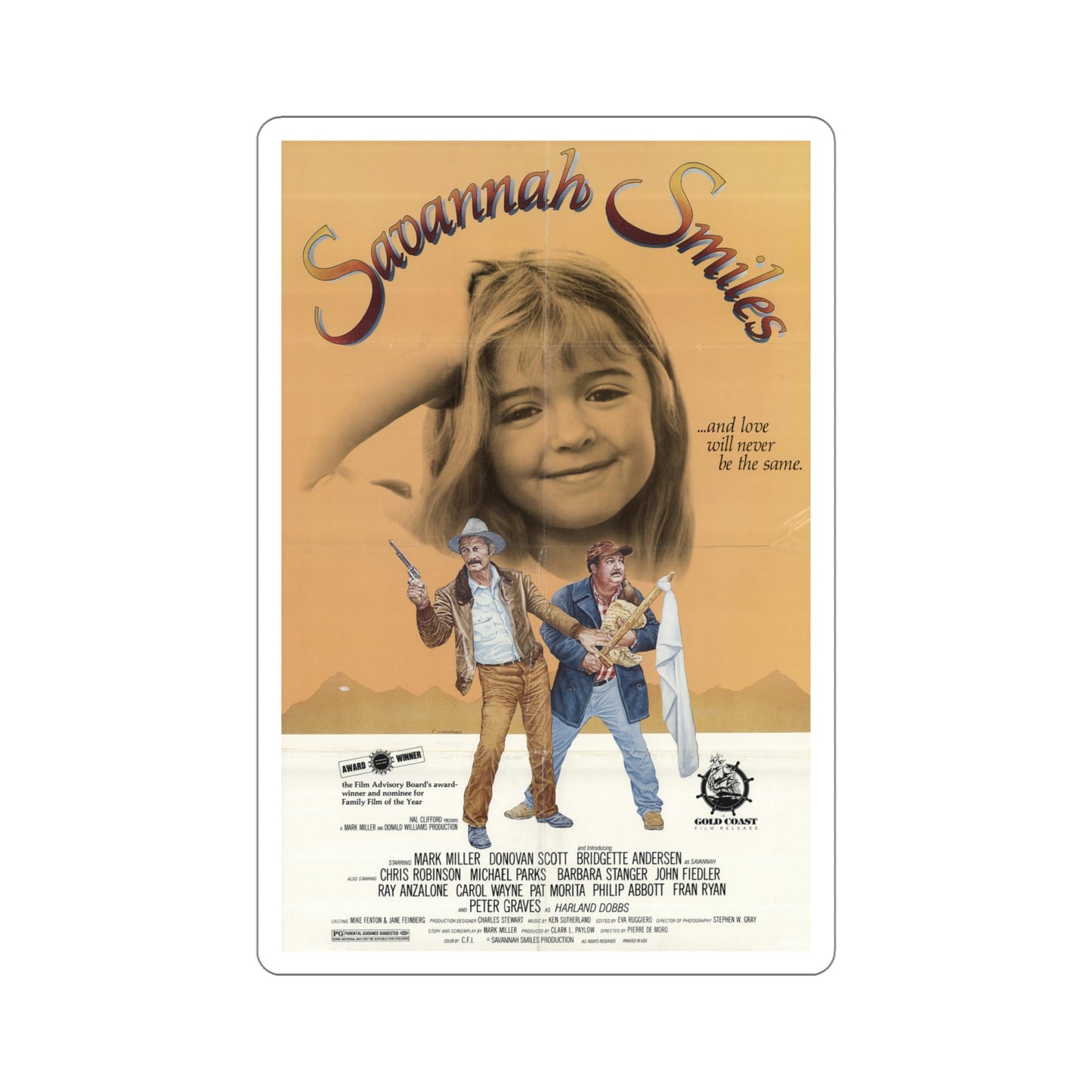 Savannah Smiles 1982 Movie Poster STICKER Vinyl Die-Cut Decal-5 Inch-The Sticker Space