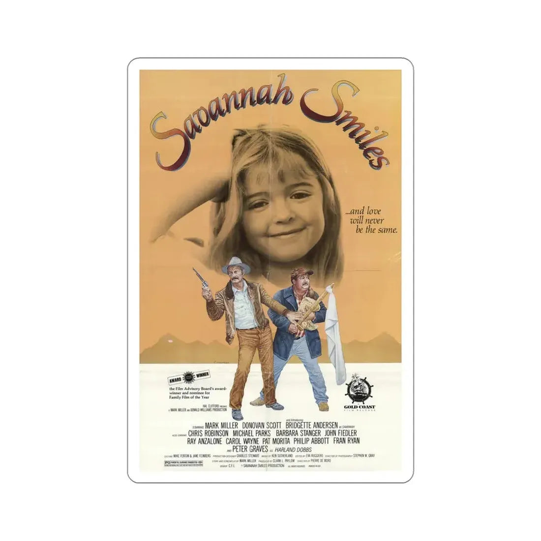 Savannah Smiles 1982 Movie Poster STICKER Vinyl Die-Cut Decal 5 Inch - The Sticker Space