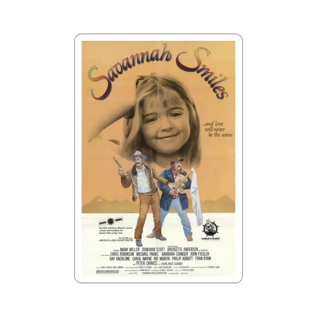 Savannah Smiles 1982 Movie Poster STICKER Vinyl Die-Cut Decal - The Sticker Space