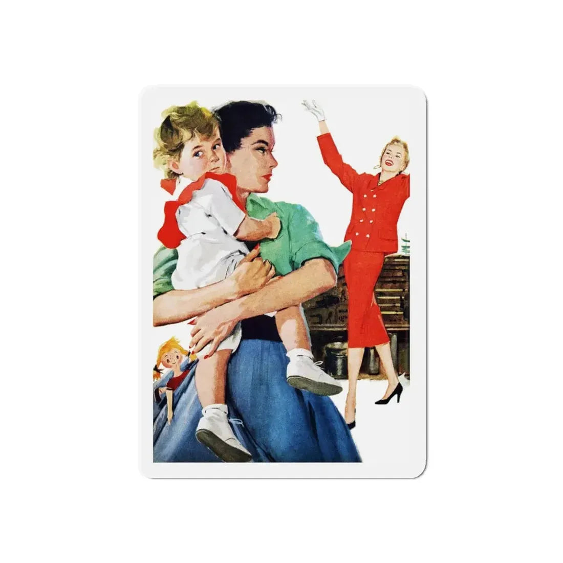 Save the Frosting, Redbook, May 1955 (Magazine Illustration) Refrigerator Magnet - The Sticker Space