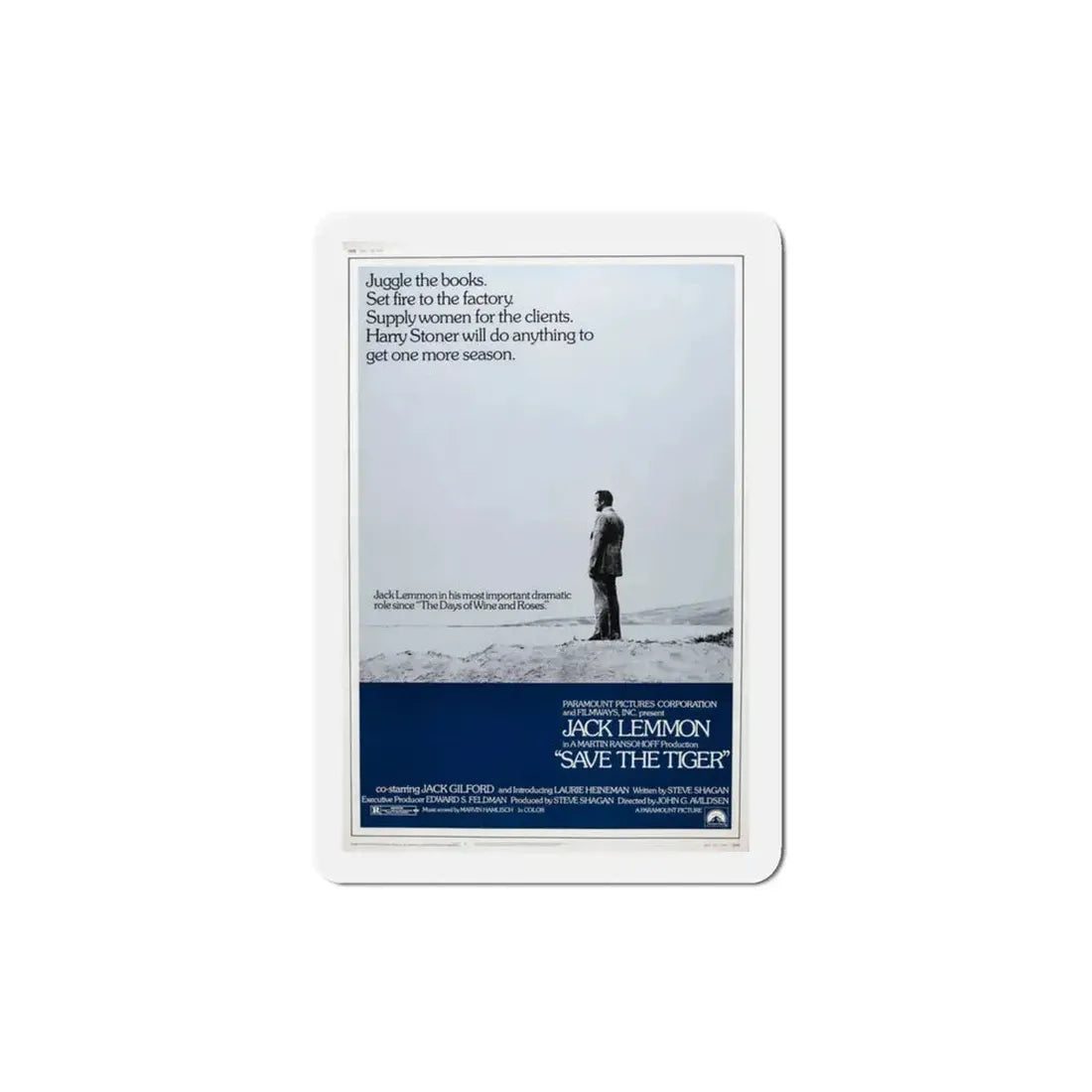 Save the Tiger 1973 Movie Poster Refrigerator Magnet 3 Inch - The Sticker Space