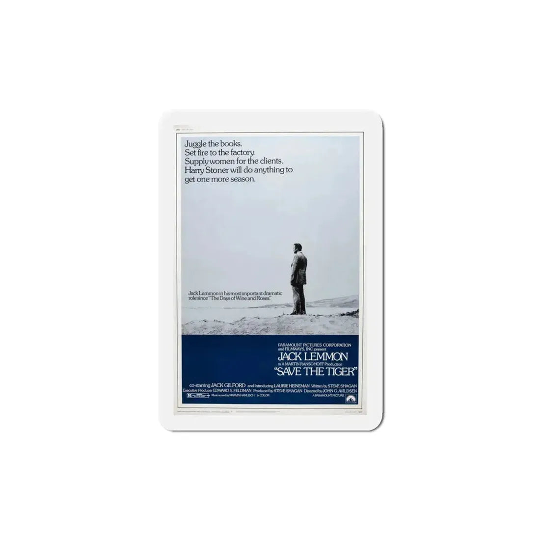 Save the Tiger 1973 Movie Poster Refrigerator Magnet 5 Inch - The Sticker Space