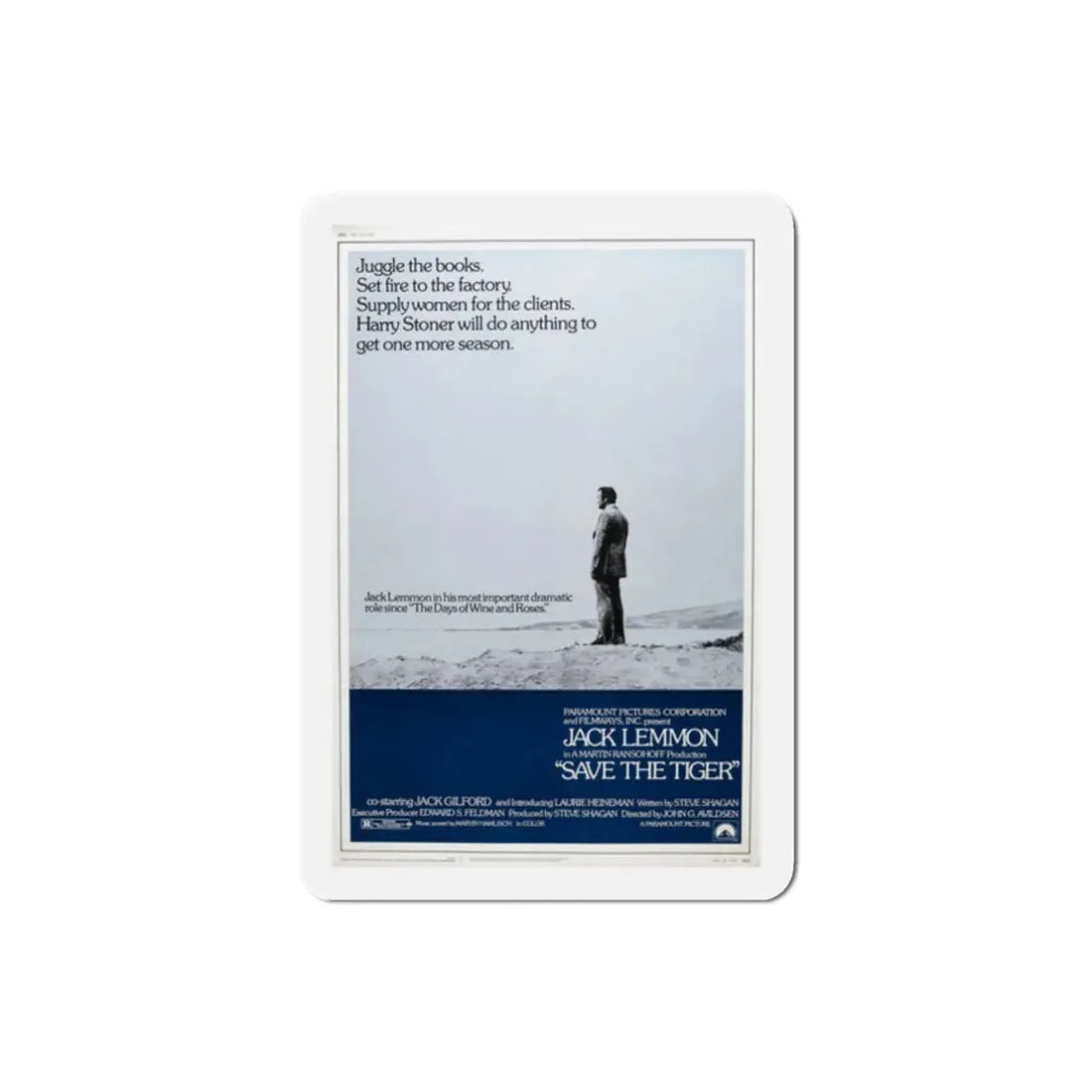 Save the Tiger 1973 Movie Poster Refrigerator Magnet - The Sticker Space