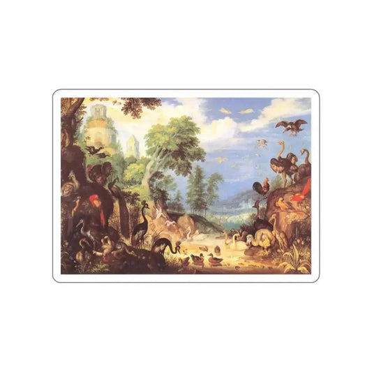 SAVERY, Roelandt - Landscape with Birds (Artwork) STICKER Vinyl Die-Cut Decal White Die-Cut 2 Inch - The Sticker Space